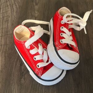 Converse All Stars Red infant Canvas Sneakers